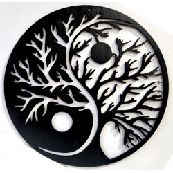 Arbre de vie Yin Yang en bois taille à personnaliser