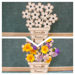 cadeau pour la fête des mamans à fleurir avec les fleurs cueillies par les enfants