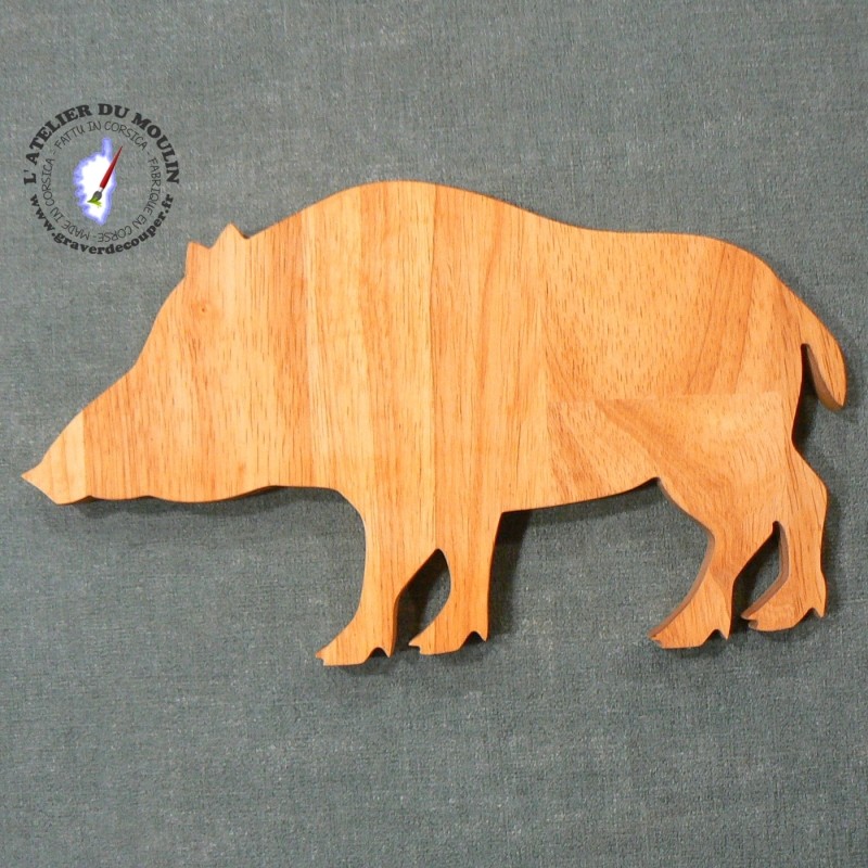 Planche à découper sanglier bois massif